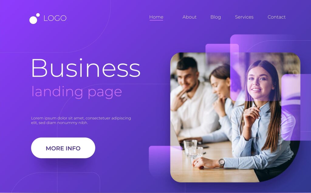 landing page for businesses